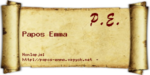 Papos Emma névjegykártya
